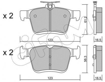 VW Тормозн.колодки задн.Audi A3,Golf VII,Touran 12- CIFAM 822-951-0