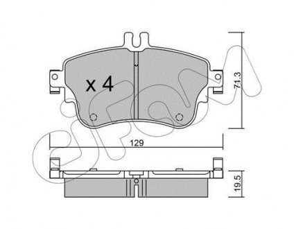 DB Тормозн.колодки передн.A-class W176,B-class W242,246 11- CIFAM 822-964-0