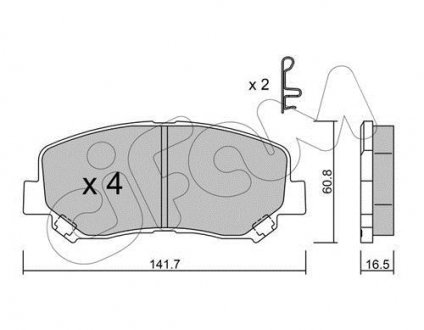 Тормозные колодки перед. Mazda CX-5 11- Akebono CIFAM 822-969-0