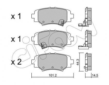 MAZDA Тормозные колодки задн.Mazda 3 13- CIFAM 822-993-0