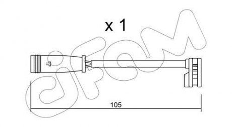 DB датчик гальм. колодок передн. Sprinter 06- (1шт.) CIFAM SU.313