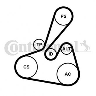 Комплект (ремінь+ролики) Contitech 6PK1502EXTRAK1