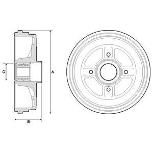 RENAULT Барабан тормозной с подшипн.Clio III 05- Delphi BFR496