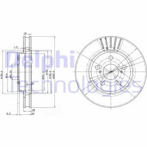 Тормозной диск Delphi BG3187