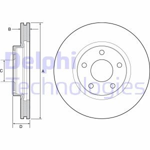 Тормозной диск Delphi BG4562C