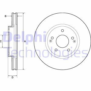 Тормозной диск Delphi BG4809C