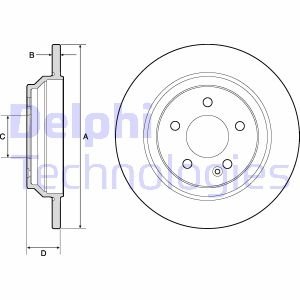 Тормозной диск Delphi BG4811C