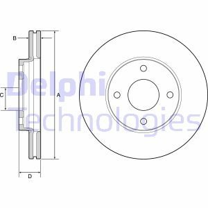 Тормозной диск Delphi BG4953C