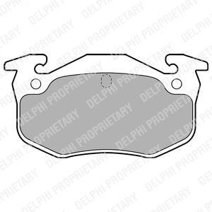 Гальмівні колодки дискові CITROEN/PEUGEOT/RENAULT Xsara/106/206/306/Megane/Clio \'\'F \'\'83-07 Delphi LP699 (фото 1)