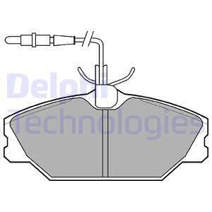 Комплект тормозных колодок из 4 шт. дисков Delphi LP788