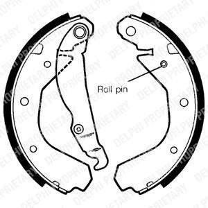 Комплект гальмівних колодок з 4 шт. барабанів Delphi LS1307
