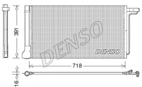 Конденсатор кондиционера FORD Focus III '1,6'10-18 DENSO DCN10028