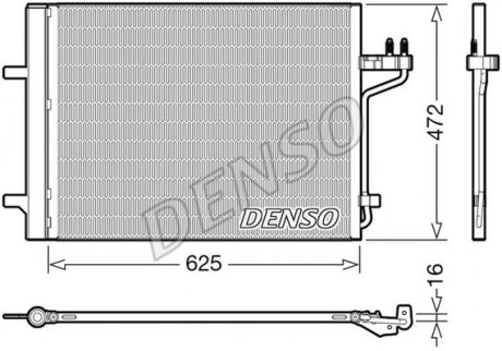 Конденсер кондиционера DENSO DCN10047