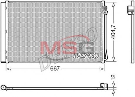 Конденсатор кондиціонера MERCEDES Vito "14>> DENSO DCN17062 (фото 1)