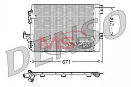 Конденсатор кондиціонера OPEL AstraGHJ/ZafiraB "1,4-2,0 "98>> DENSO DCN20009