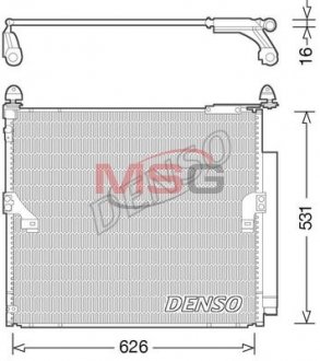 Конденсатор кондиционера TOYOTA LandCruiserPrado(J15) &quot;3,0(D-4D) &quot;09&gt;&gt; DENSO DCN50038 (фото 1)