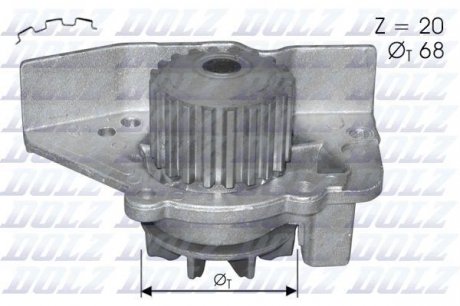 Водяний насос CITROEN SYNERGIE (22, U6) XANTIA (X1, X2) XM (Y4) XSARA (N1, N2) ZX (N2) / FIAT ULYSSE DOLZ C118