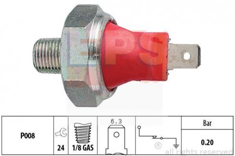 MAZDA Датчик давления масла TOYOTA, KIA, MITSUBISHI, SUBARU. EPS 1.800.035