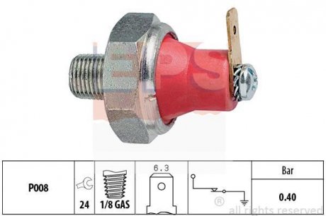 MITSUBISHI Датчик давления масла Carisma,Colt IV,V,Galant V,VI,L200 2.5 DI-D 05-,Lancer EPS 1.800.094