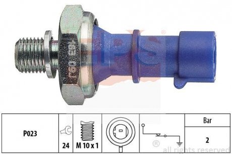 OPEL Датчик давления масла Astra H 1,6 04-, (синий) (2bar) EPS 1.800.163