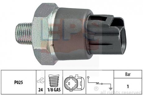 MITSUBISHI Датчик давления масла Outlander 3,0 08-, Pajero 3,8 06-,Mazda 2/3/6,CX-5 11- EPS 1.800.188