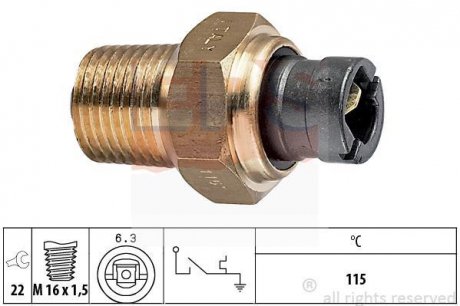 FIAT Датчик температуры воды Fiorino,Panda,Punto,Uuno 83- EPS 1.840.000 (фото 1)
