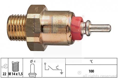 DB Датчик температуры воды (красный) 100&quot;C M103/OM601-603/616 EPS 1.840.069