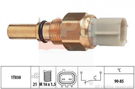 TOYOTA Датчик темпер.включения вентилятора радиатора Camry,Carina E,Corolla,Rav 4 EPS 1.850.151