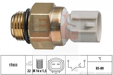 MITSUBISHI Датчик включения вентилятора радиатора Colt III,IV,Galant V,Lancer V EPS 1.850.173