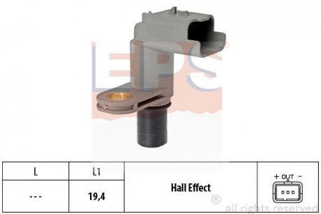 CITROEN Датчик оборотов двигателя C2/3/4,Peugeot 1007,206,207,307 1.4 03- EPS 1.953.468