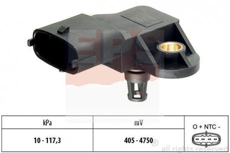 MITSUBISHI Датчик давления впуск.коллектора ASX,Colt VI,Lancer VIII 08-,Honda Jazz,Fiat,Citroen,Ford Fiesta,Kuga II,Mondeo V EPS 1.993.171