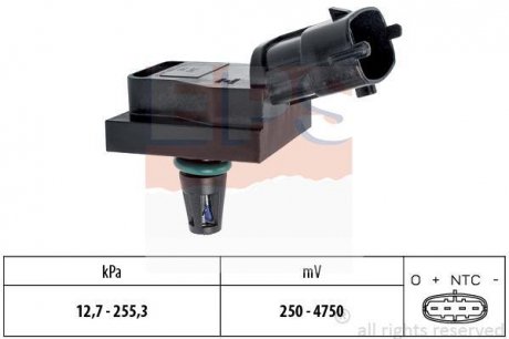 Датчик давления RENAULT 1,5-2,5dCi: Megane, Master 00- EPS 1.993.246