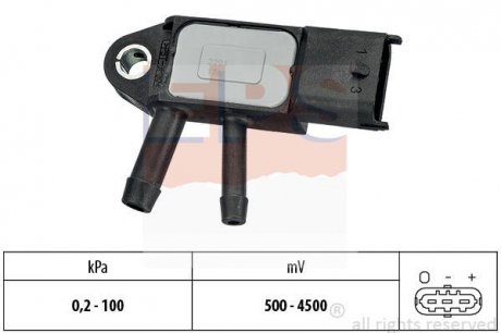 NISSAN Датчик давления воздуха Qashqai,NV200,X-Trail,Note,DB W176/246,Opel Vivaro,Movano,Renault Kangoo,Megane,Trafic III,Volvo 07- EPS 1.993.291