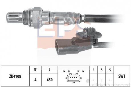 RENAULT Лямбда-зонд 4-полосный Dacia Dokker,Duster,Logan,Lodgy,Clio IV,Grand Scenic III,Megane III,Kadjar,Kangoo 12- EPS 1.998.095