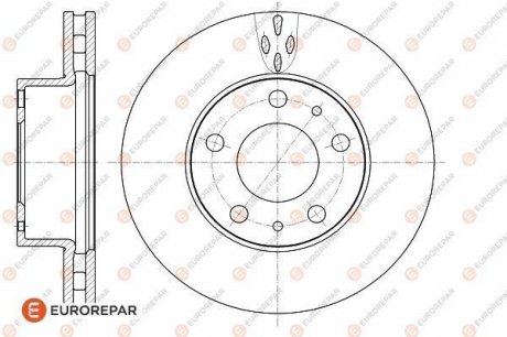 Диск гальмівний передній Jamper3-Boxer3 DIAM 280 EP 28 PSA Eurorepar 1618865280