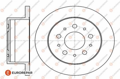 Диски гальмівні задні комплект (2шт.) Jamper3-Boxer3 PSA Eurorepar 1642766680