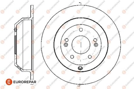 KIA (К-Т=2 шт) гальмівн. диск задн.Sorento 2.2CRDi 09- Eurorepar 1667853480