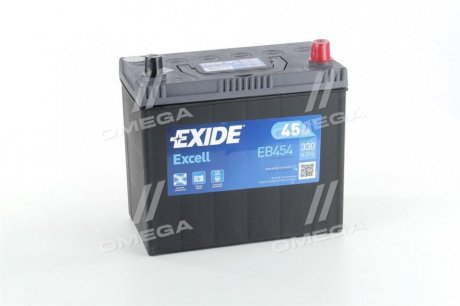 Аккумуляторная батарея 45Ah/330A (237x127x227/+R/B00) Excell Азия EXIDE EB454