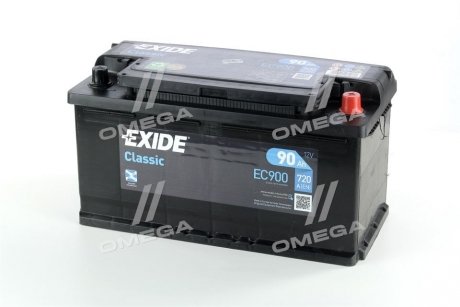 Акумуляторна батарея 90Ah/720A (353x175x190/+R/B13) Classic EXIDE EC900