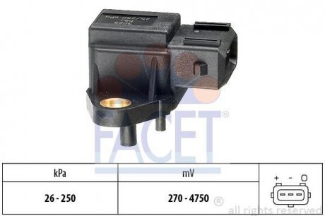 Датчик давления наддува (3 конт.) BMW 3(E36)/5(E34,E39)/7(E38) 2.5D 91-07 FACET 10.3029