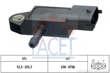 Датчик абсолютного тиску (MAP) FACET 10.3122