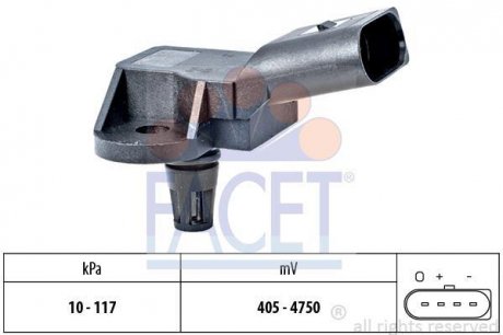 Датчик тиску наддуву (4 конт.)A4/A6/Q7/FABIA/OCTAVIA 1.2-6.3 03- FACET 10.3157