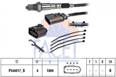 Лямбда-зонд Audi A4/A6/ Skoda Octavia/ VW Bora/Golf/Passat 1.0-6.0 94-10 FACET 10.8247