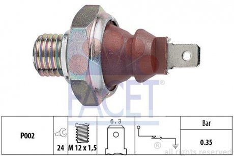 Датчик тиску оливи OM 601/611 >03 FACET 7.0026