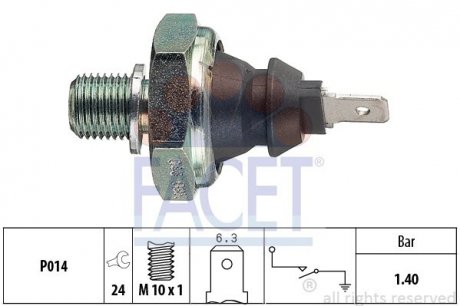 Датчик тиску оливи Audi A3/A4/A6 94-05 FACET 7.0046