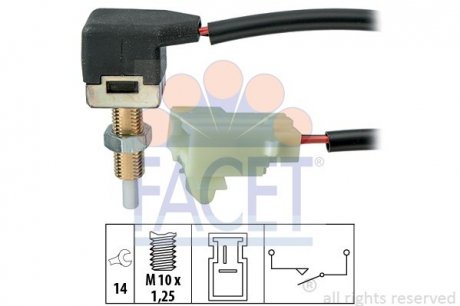 Вмикач сигналу стоп FACET 7.1297 (фото 1)