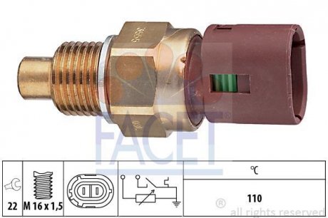 Датчик температуры Master/Movano 2.5/2.8 dCi 98-04 FACET 7.3555 (фото 1)