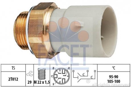 Датчик включения вентилятора FACET 7.5639