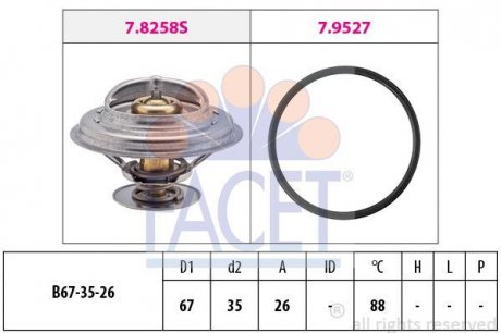 Термостат FACET 7.8258