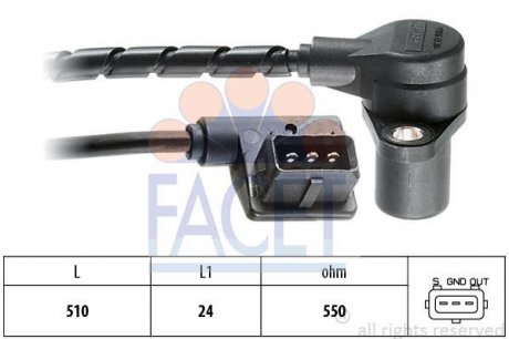 Датчик коленвалу BMW 5(E34)/7(E32) 3.0/3.4 78-95 FACET 9.0065